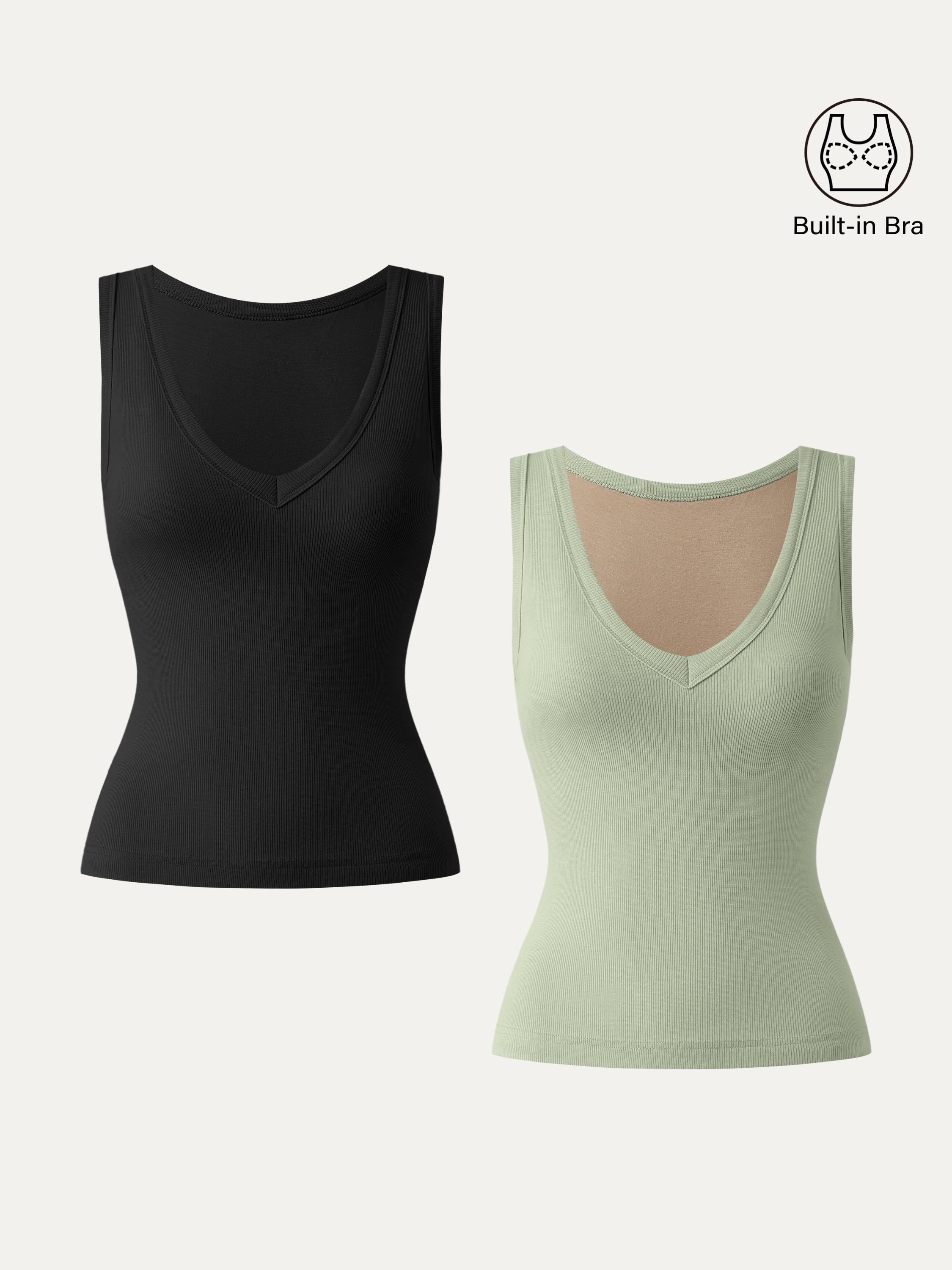 Stretchy V-neck Cotton New Airy Brami Tank