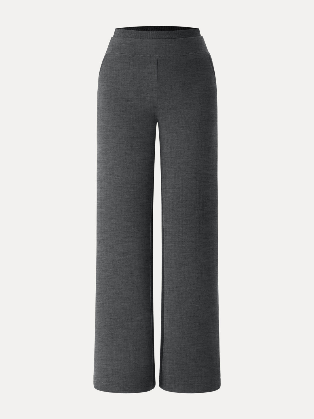 Double Waistband Straight Leg Pants with Pockets