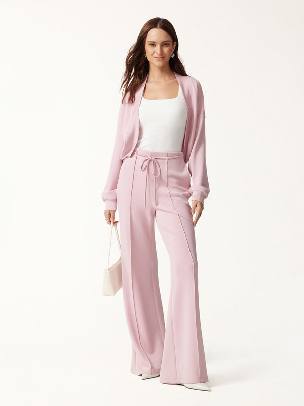 OGLmove Lyocell Spacer Knit Long Sleeve Drop-Shoulder Shrug Cardigan