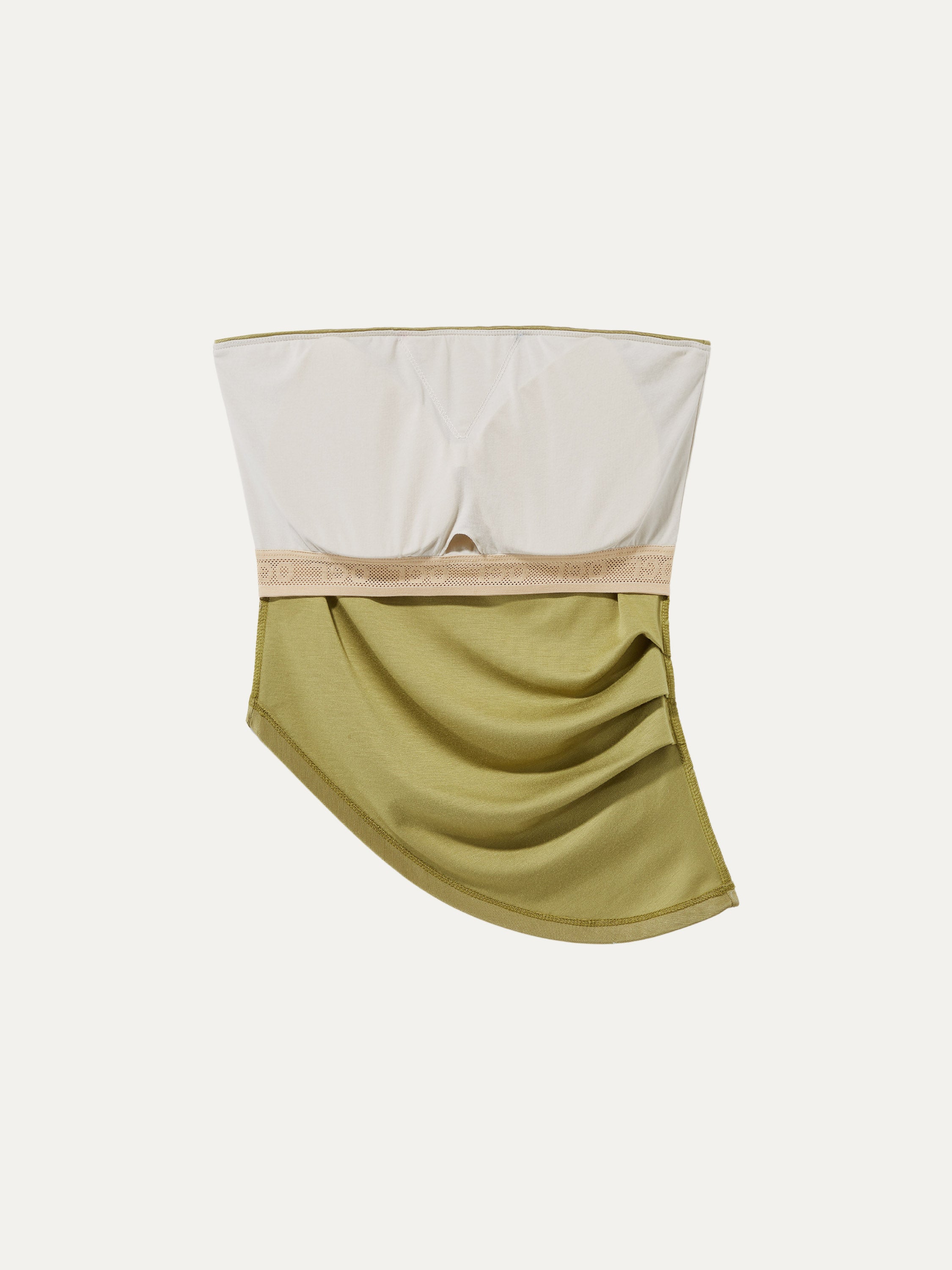 Silk-Like Acetate Tossa Brami Tube Top - Moss Olive