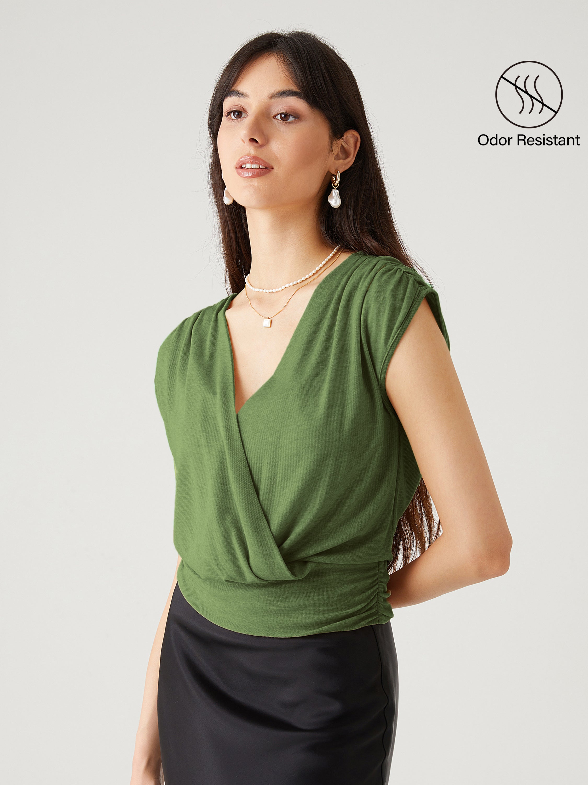 V-neck Surplice Top