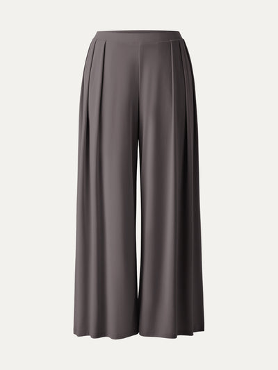 OGLmove Mid Rise Pleated Wide Leg Palazzo Pants with Pockets Penny XS