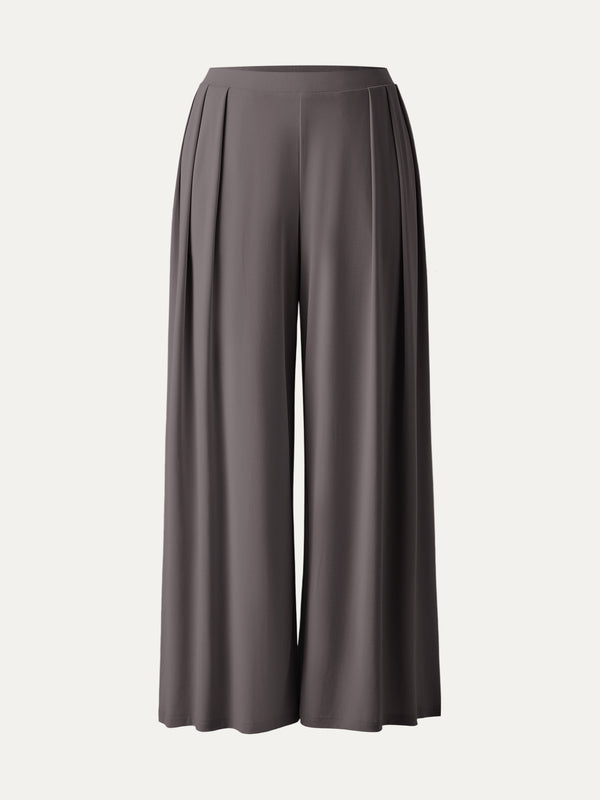 OGLmove Mid Rise Pleated Wide Leg Palazzo Pants with Pockets Penny XS