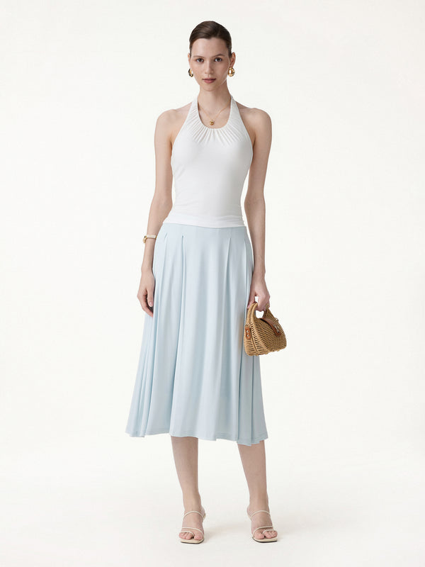 OGLmove CoolTouch Circle Flare Midi Skirt with Pockets