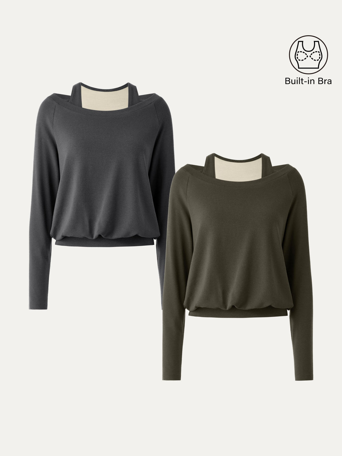 2Pcs Set LiteWarm Multi-Wear Layering Brami Top