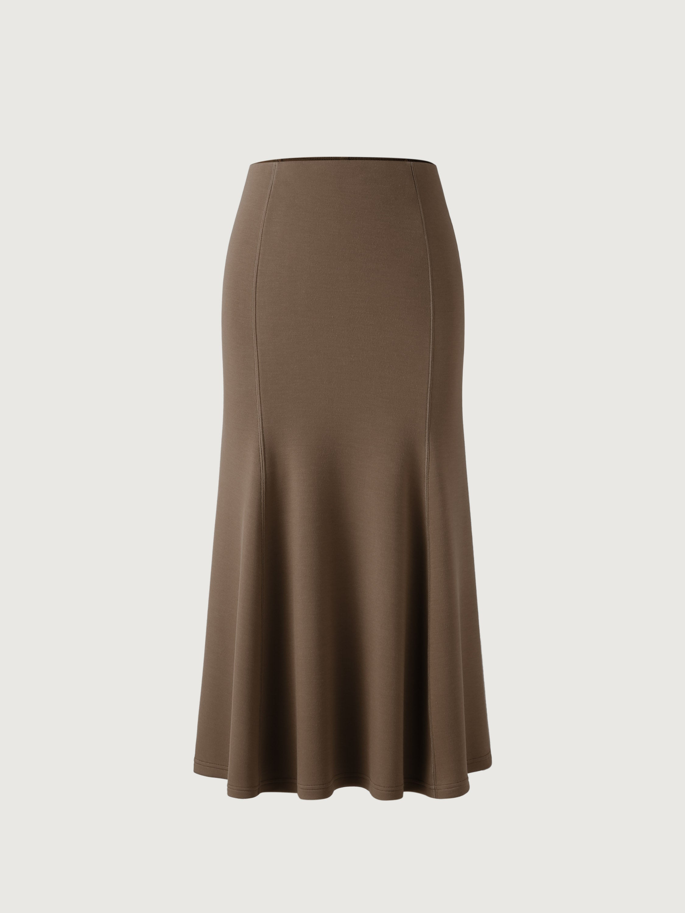 Ogl ButterCream Knit Paneled Midi Skirt