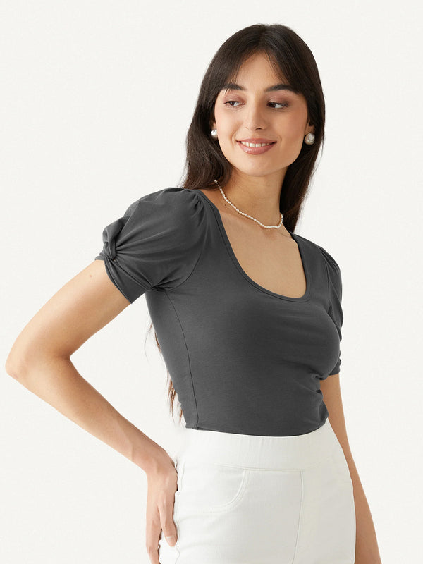 Cotton Jersey Puffy Tee