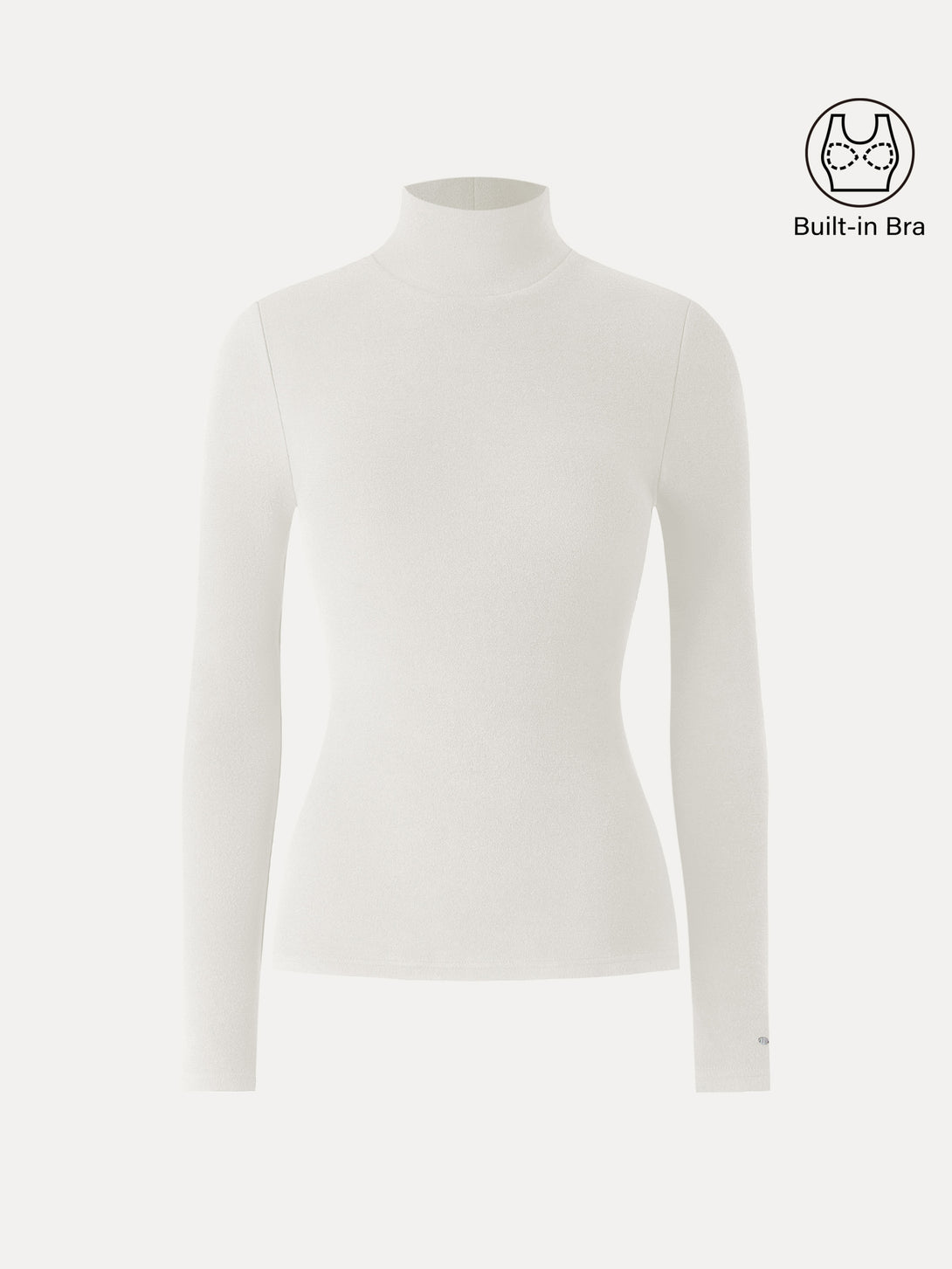 LiteWarm Turtleneck Long Sleeve Brami Off White XS