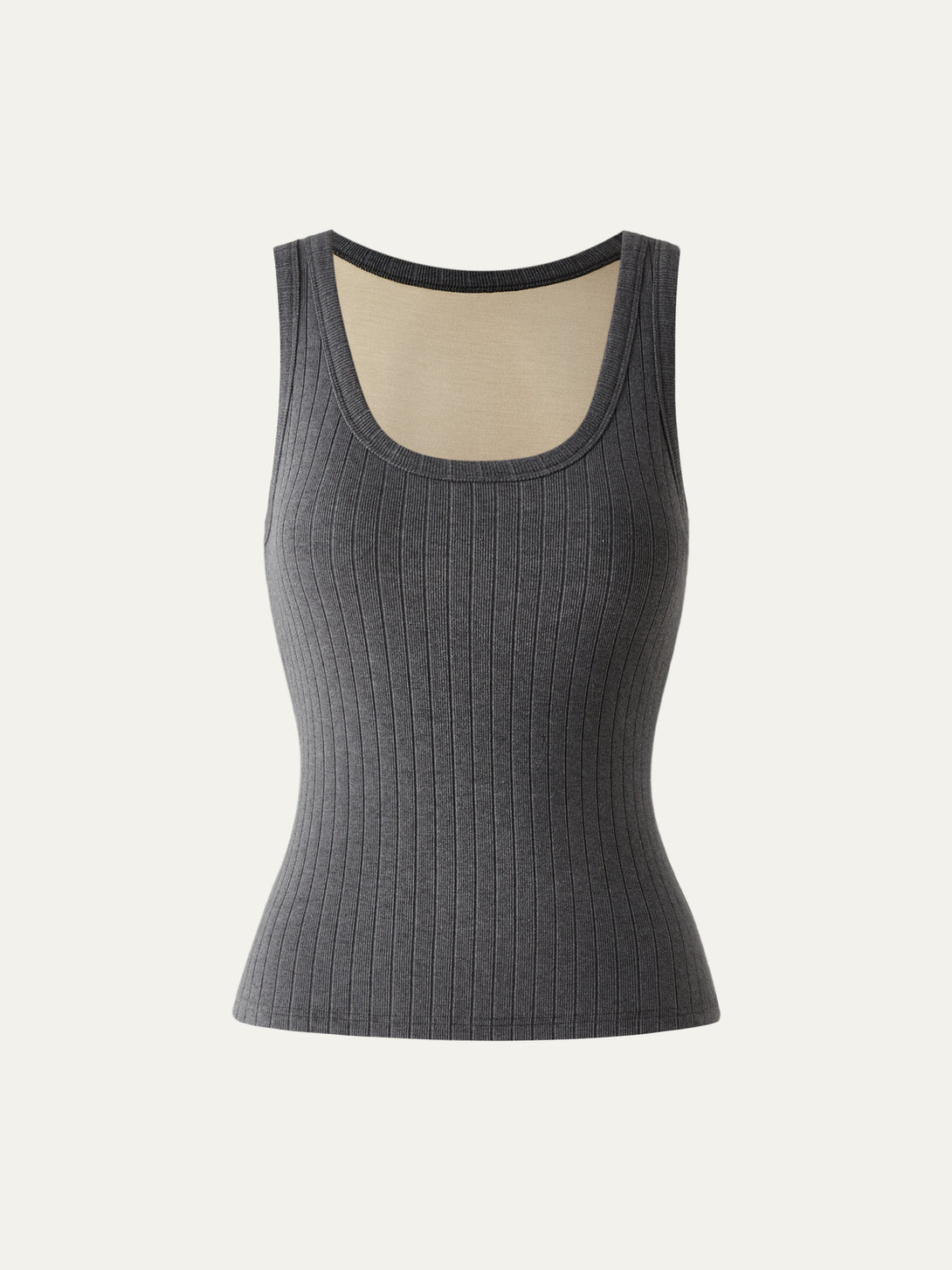 Wide Rib Scoop Brami Tank Heather Carbon L