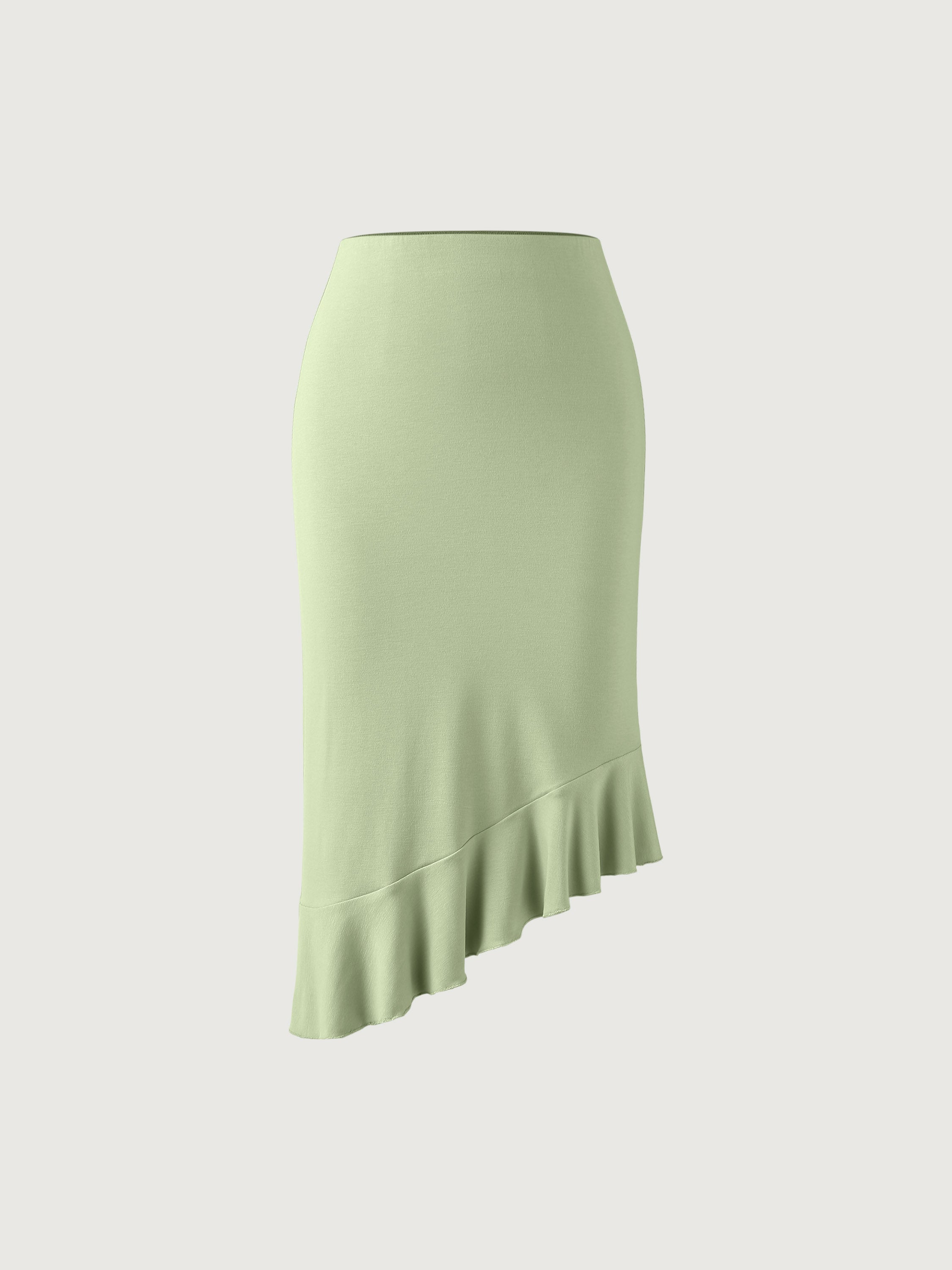 Eco-SkinKiss® 2.0 Asymmetrical Ruffle Skirt - Sky Glass