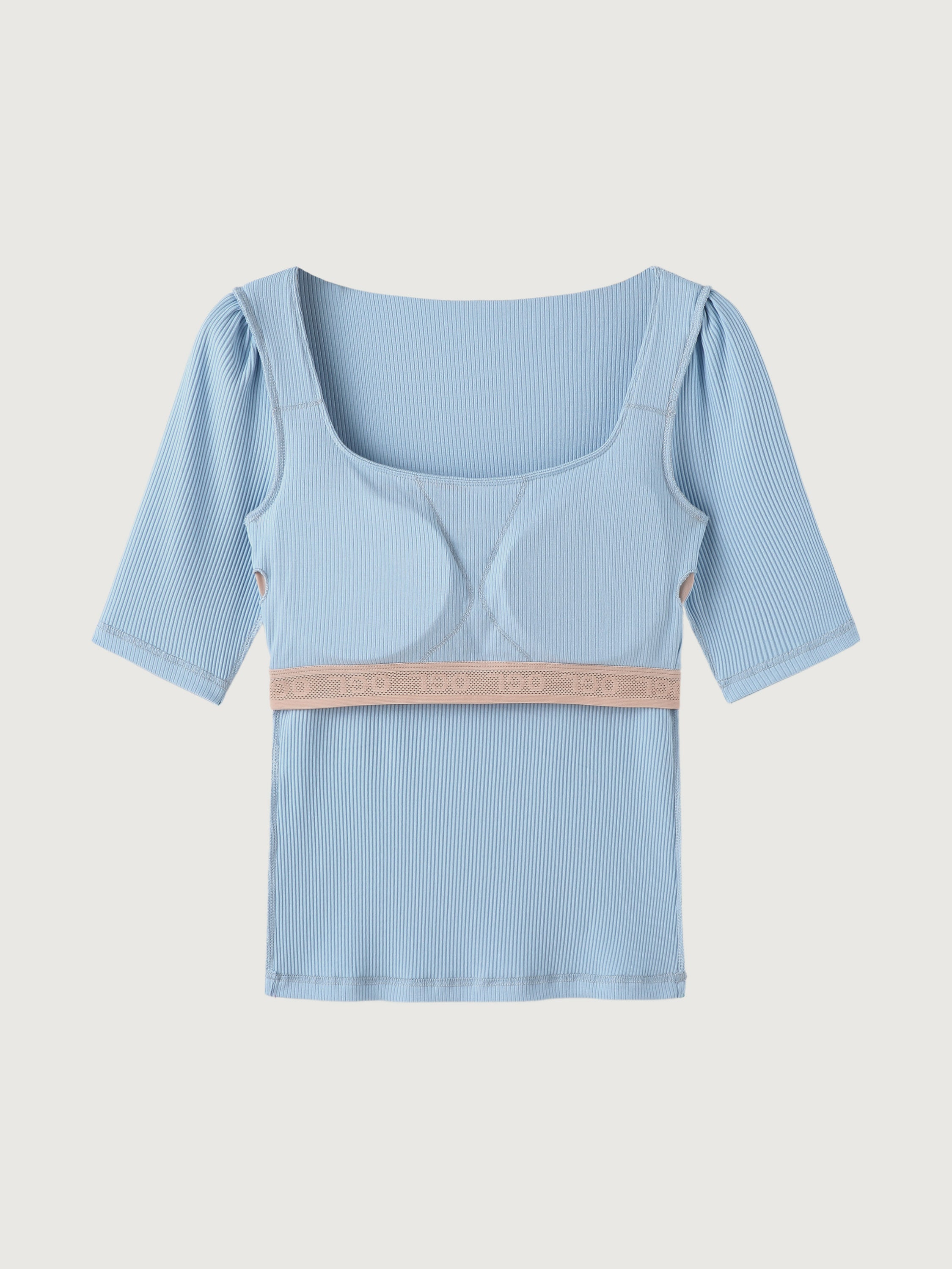 Puff Sleeve Sqaure Neck Top