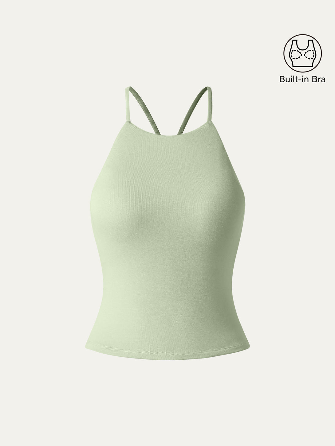 Tie Back Bandless Brami Crop Top Limechino XS