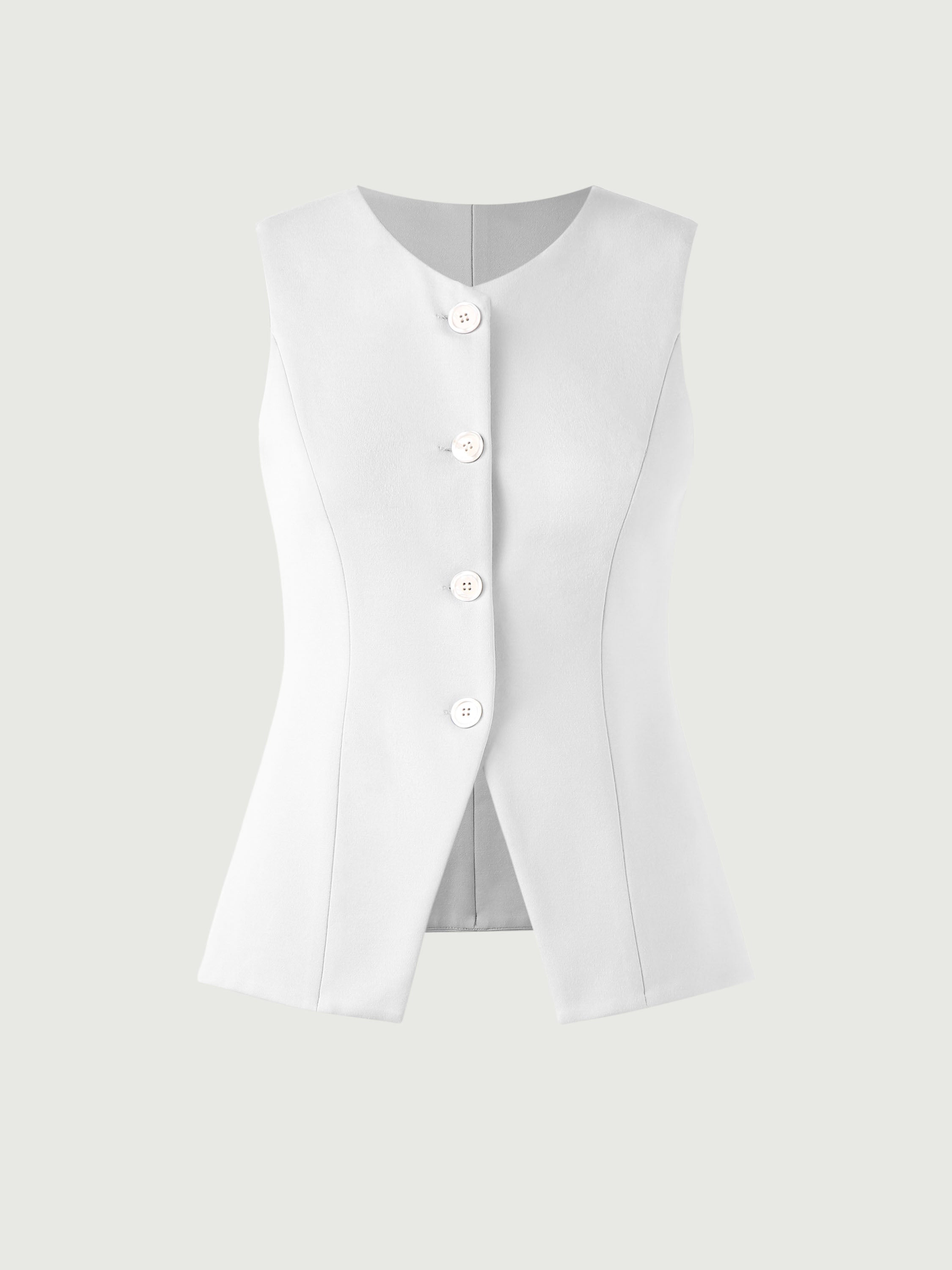 Longline Button-Down Vest