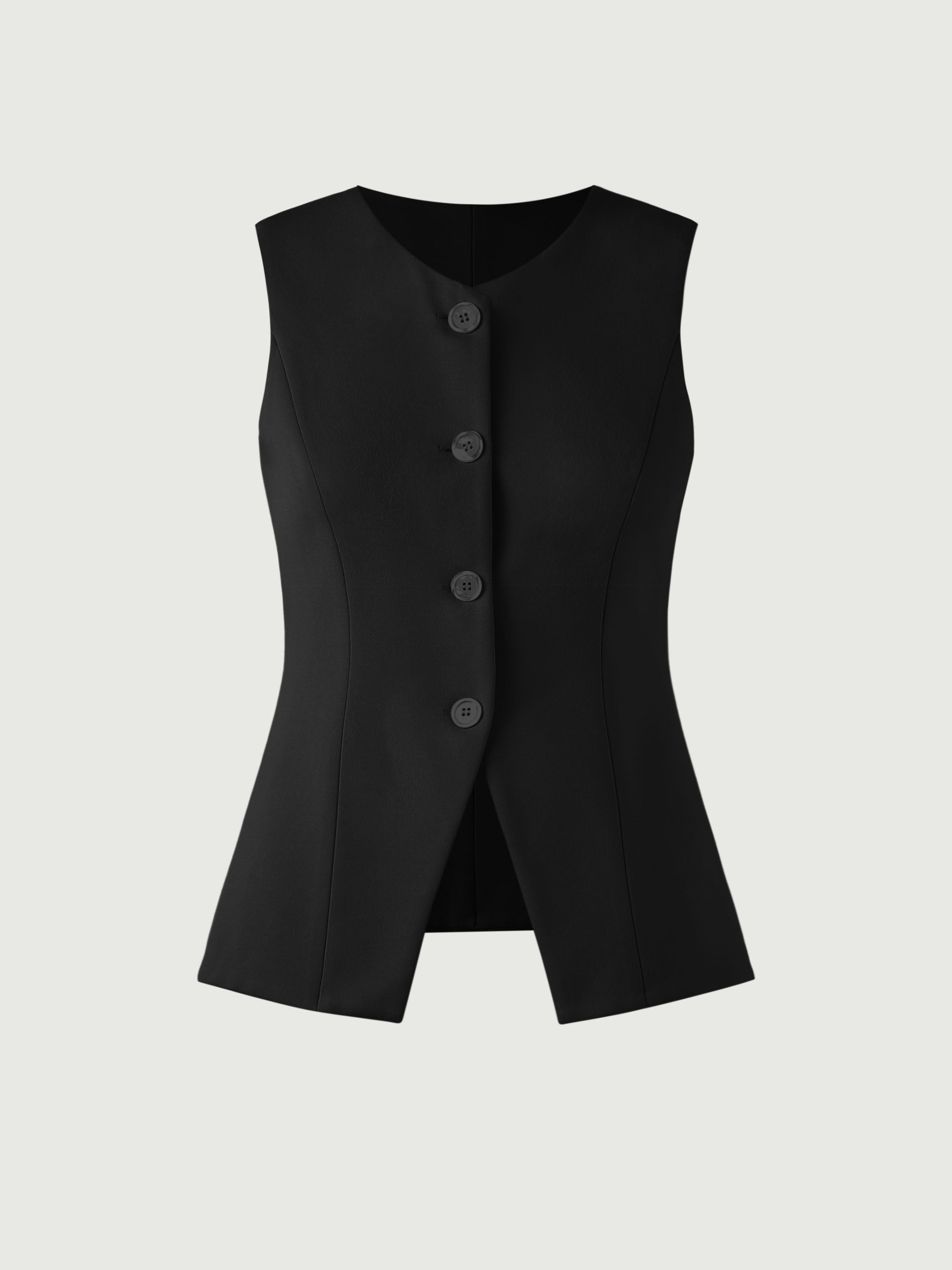 Longline Button-Down Vest