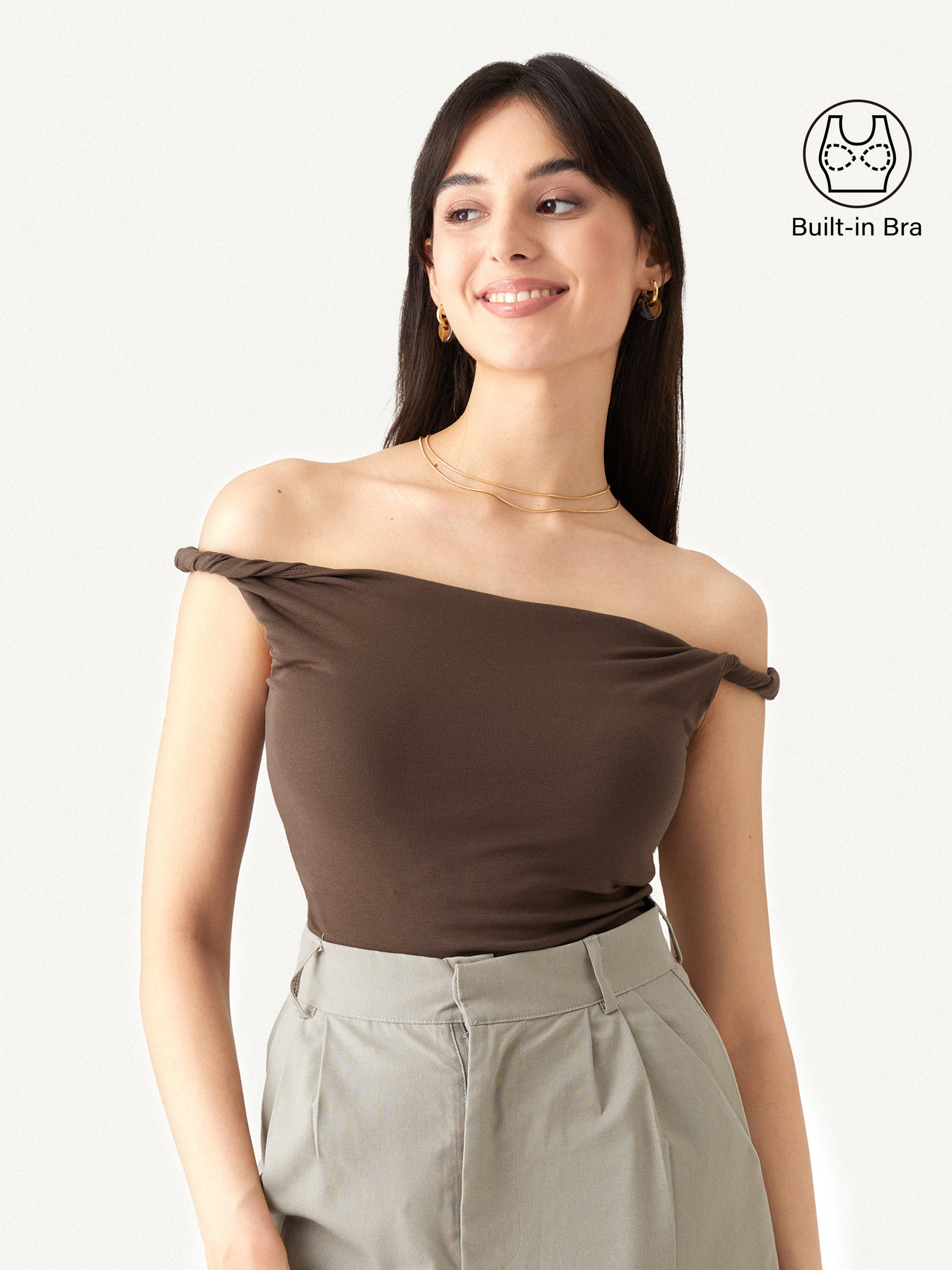 Ronda Brami Top - Chocolate Brown