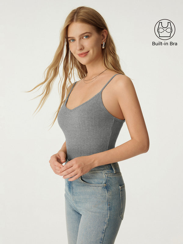 Wide Rib V-Neck Brami