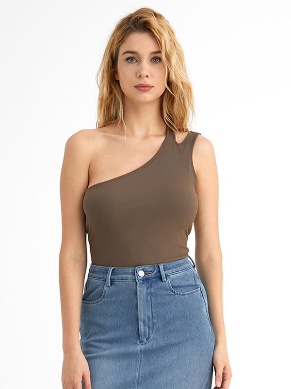 SOFT TOUCH ONE SHOULDER LILAC CROP TOP V1 – Missus