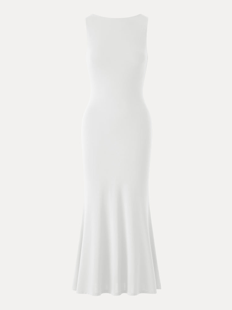 Printed Sexy Tight Double-layer Mermaid Maxi Dress