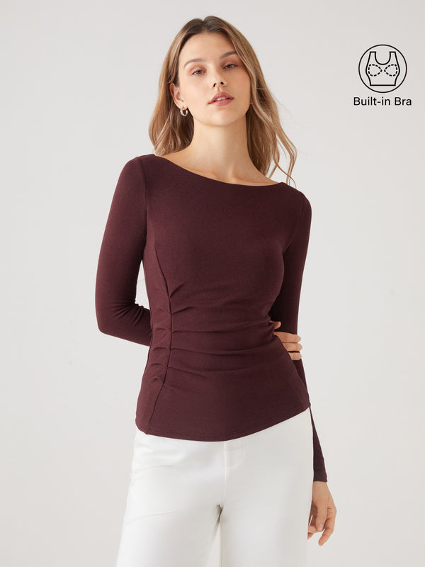 Boatneck Tucks Brami Top