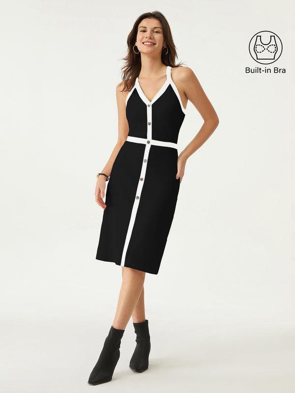 Plantive® Contrast Trim Bandless Brami Dress