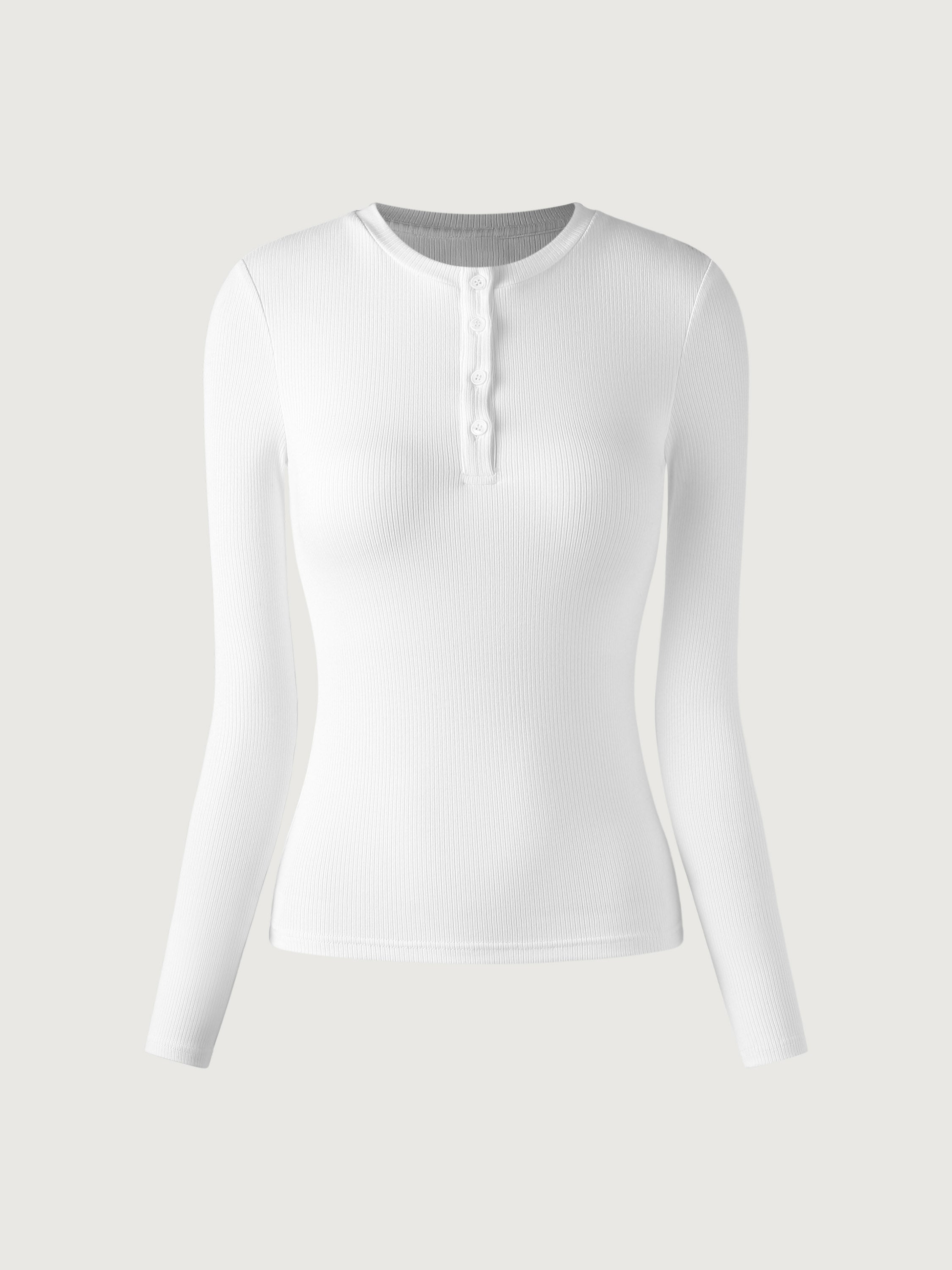 Ogl Plantive™ Ribbed Henley Brami Top