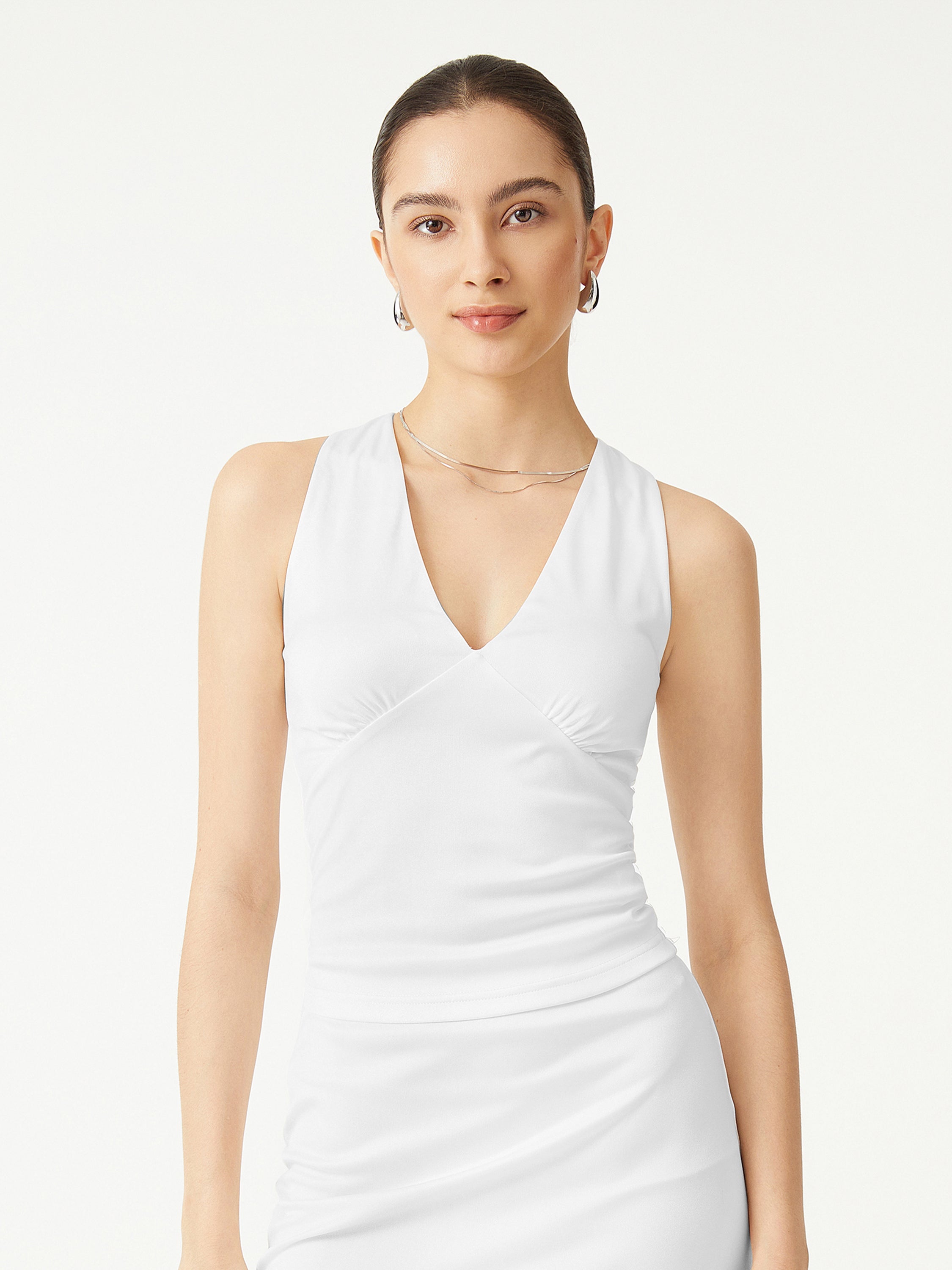 Acetate Casette Plunge-V Tank - White