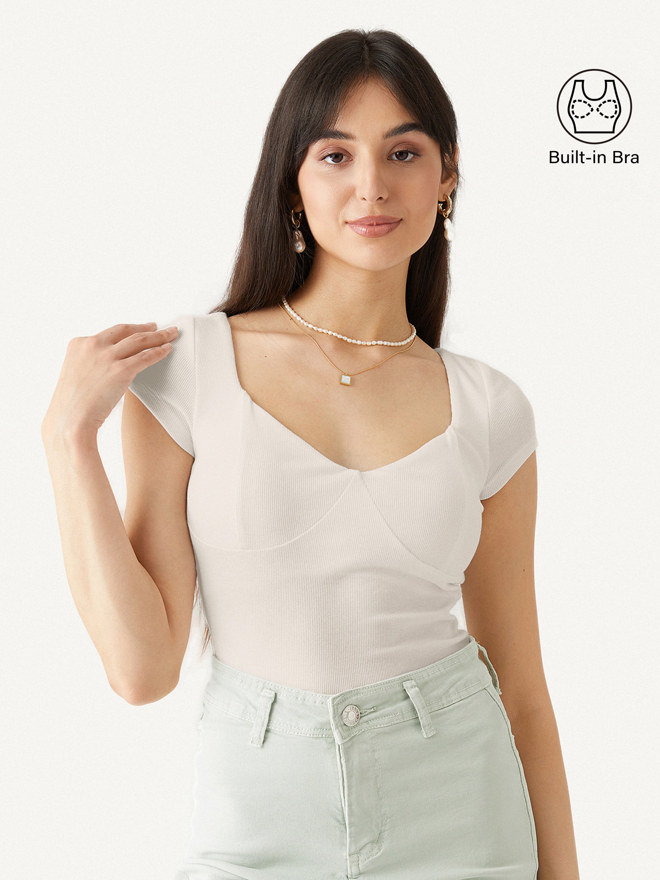 Sweetheart Neckline Top