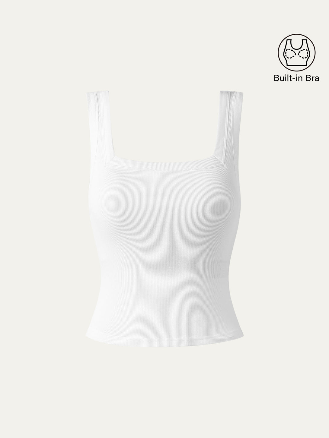 Slinky Square Open-Back Brami Tank Top