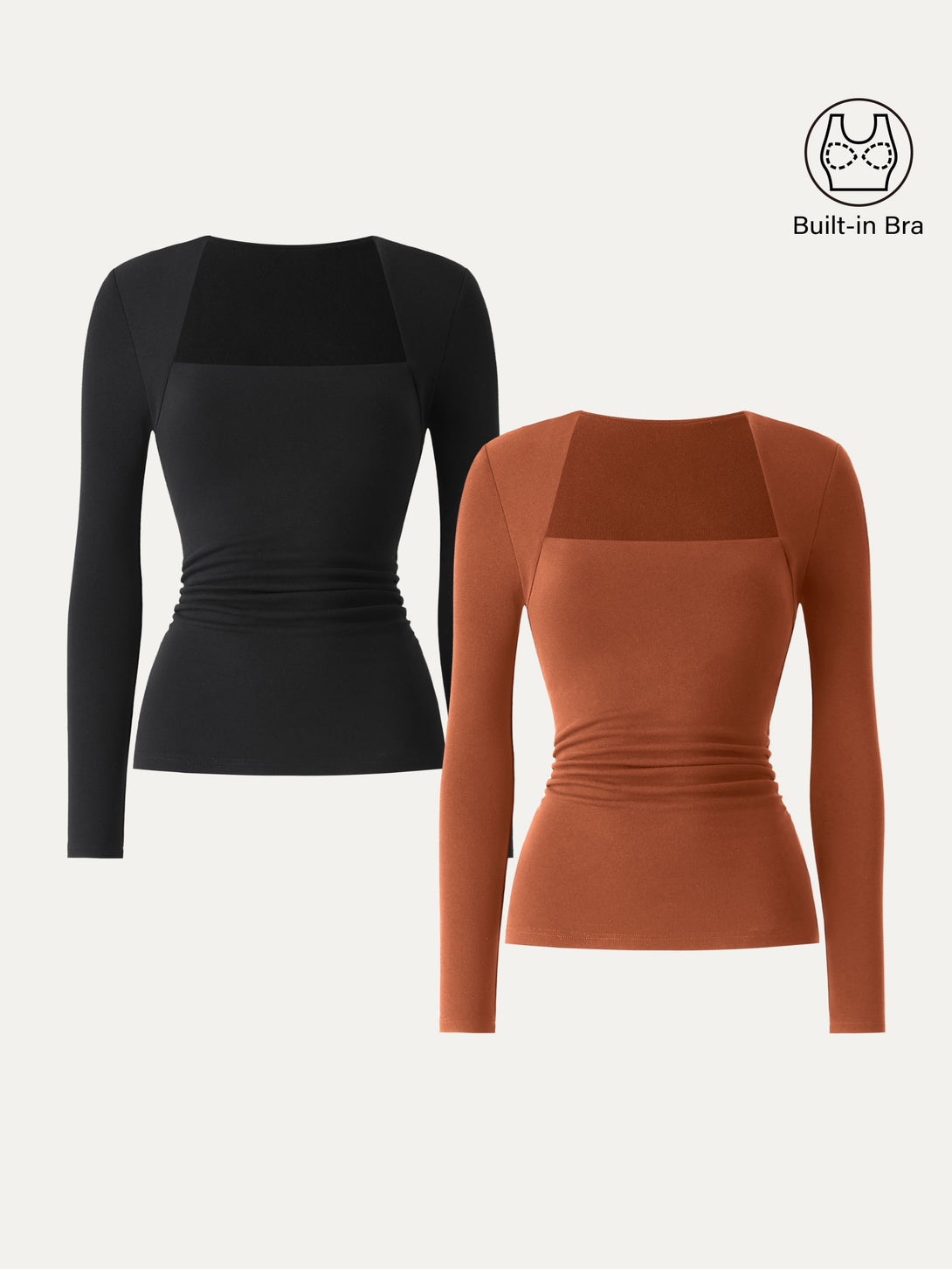 Angular Square Neck Side Ruched Brami