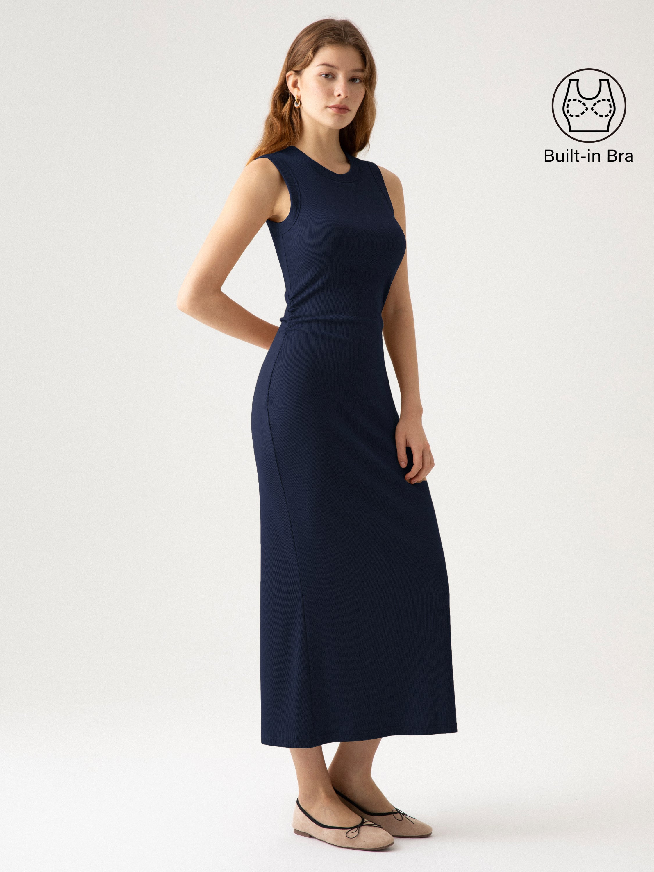 Ogl Plantive™ Ruched Sides Brami Tank Dress