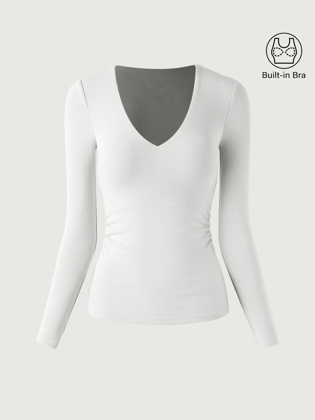 Holiday Gift List V-Neck Brami White