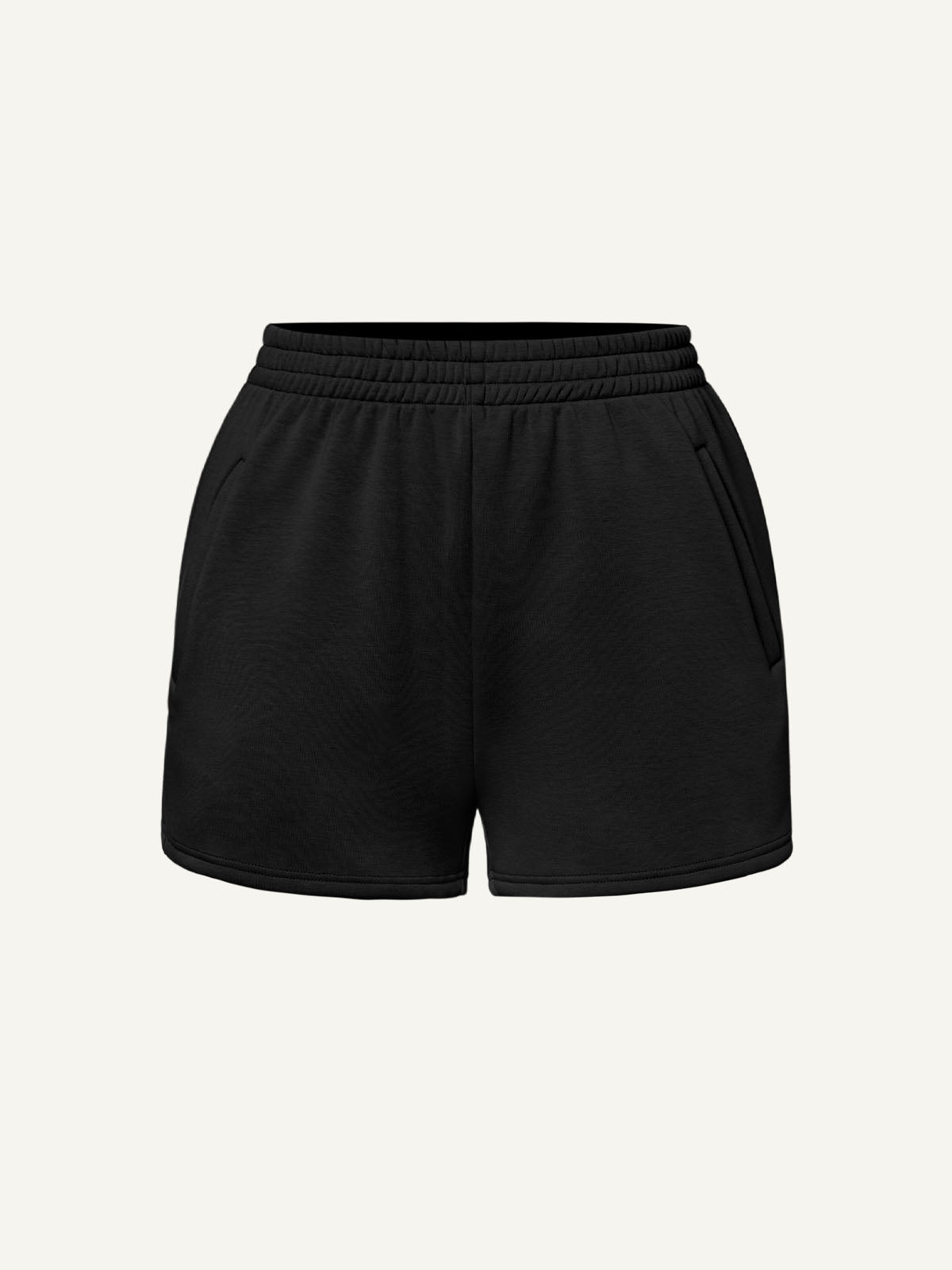 Slant Pockets Fleece Shorts - Russett