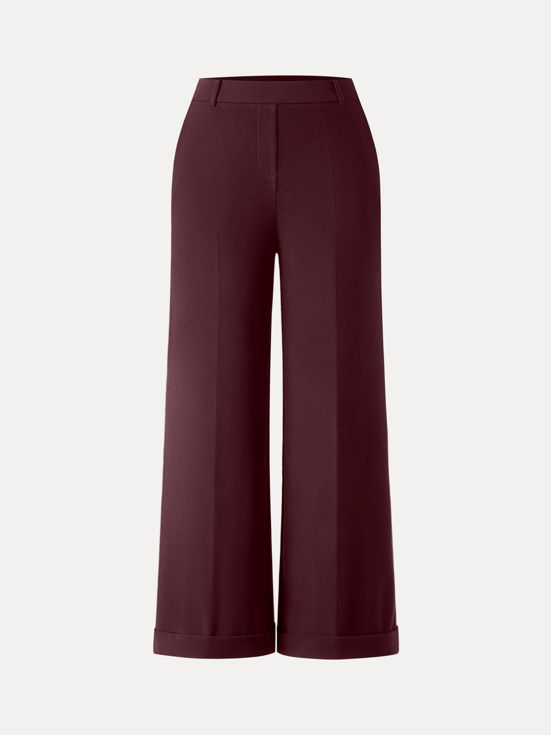 Cozy Warm High Rise Kickout Pull-on Pants with Pockets Petite Ruby Red