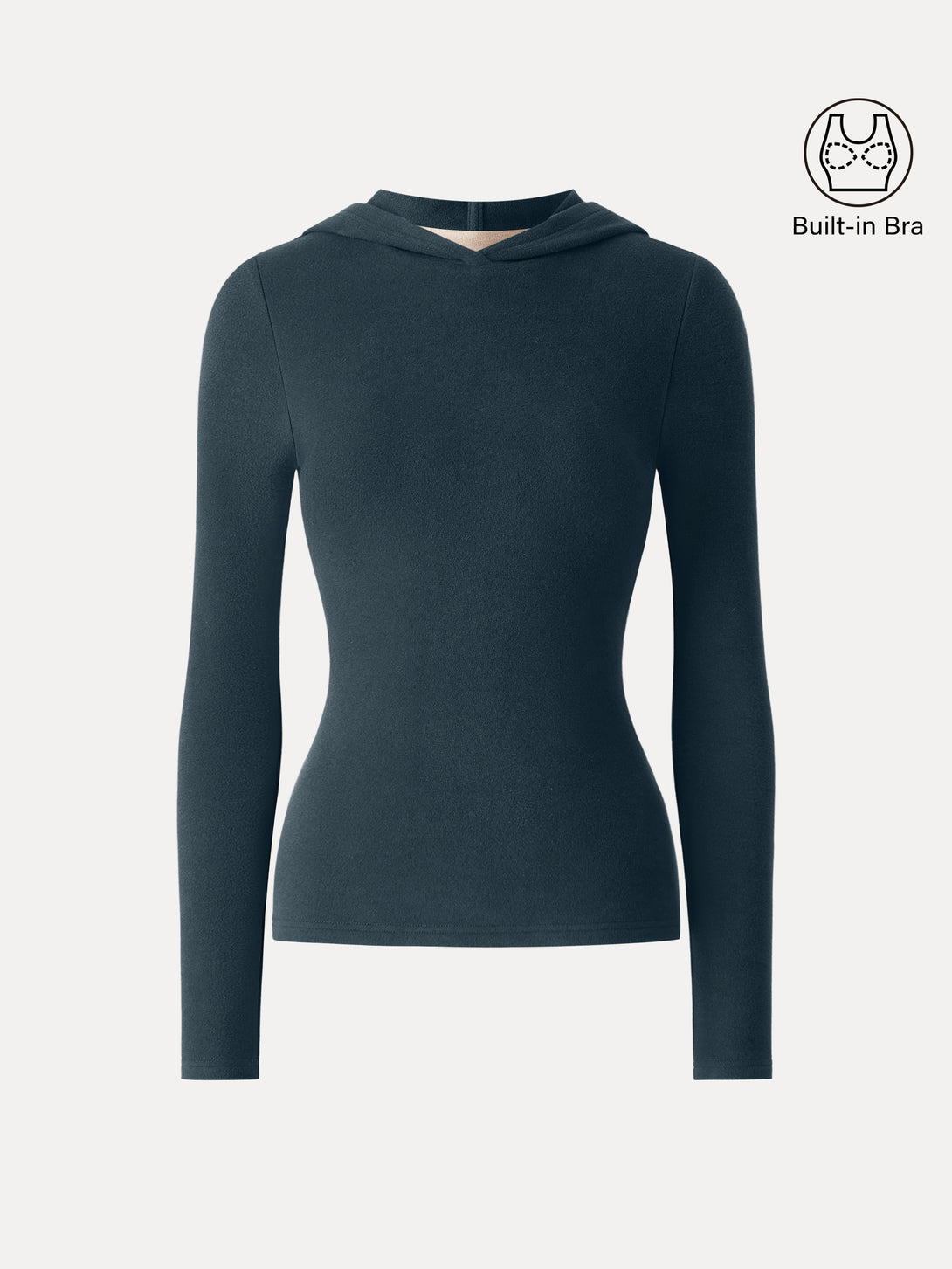 MaxWarm Slim Fitted Pullover Hoodie Brami Dark Pewter XS