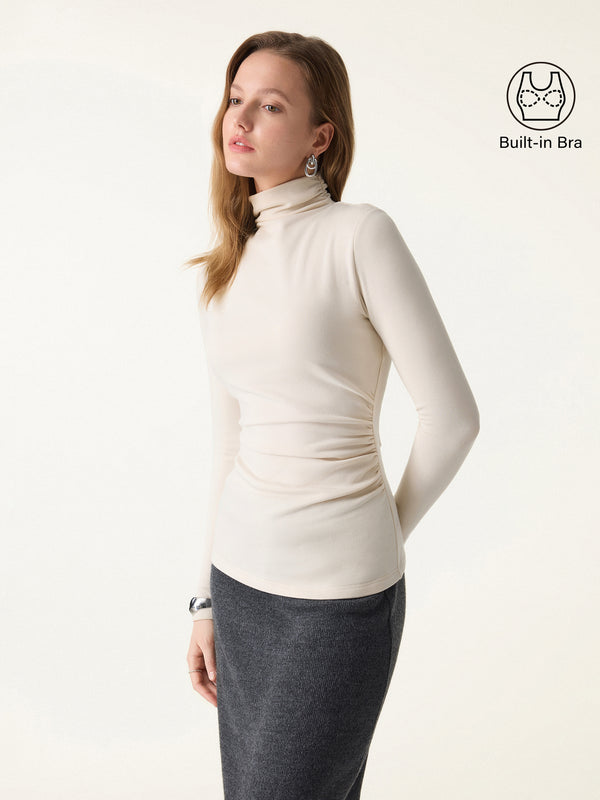 ProWarm Turtleneck Ruched Brami Morning Mist XS