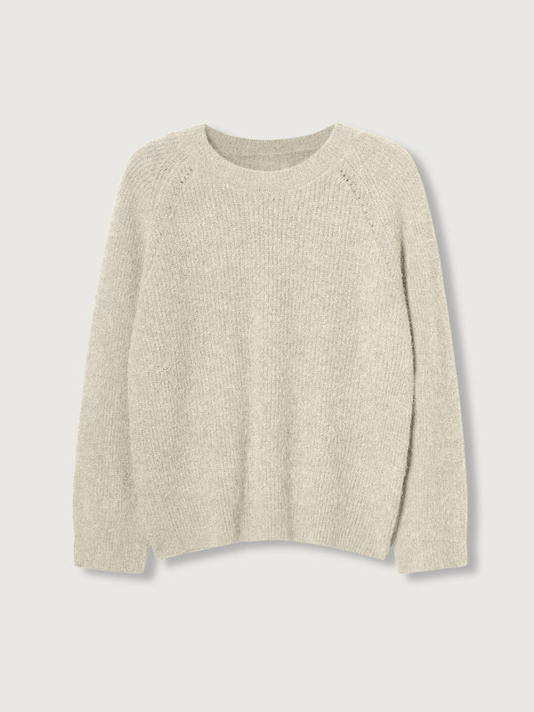 Fine-Knit Raglan Sleeve Sweater