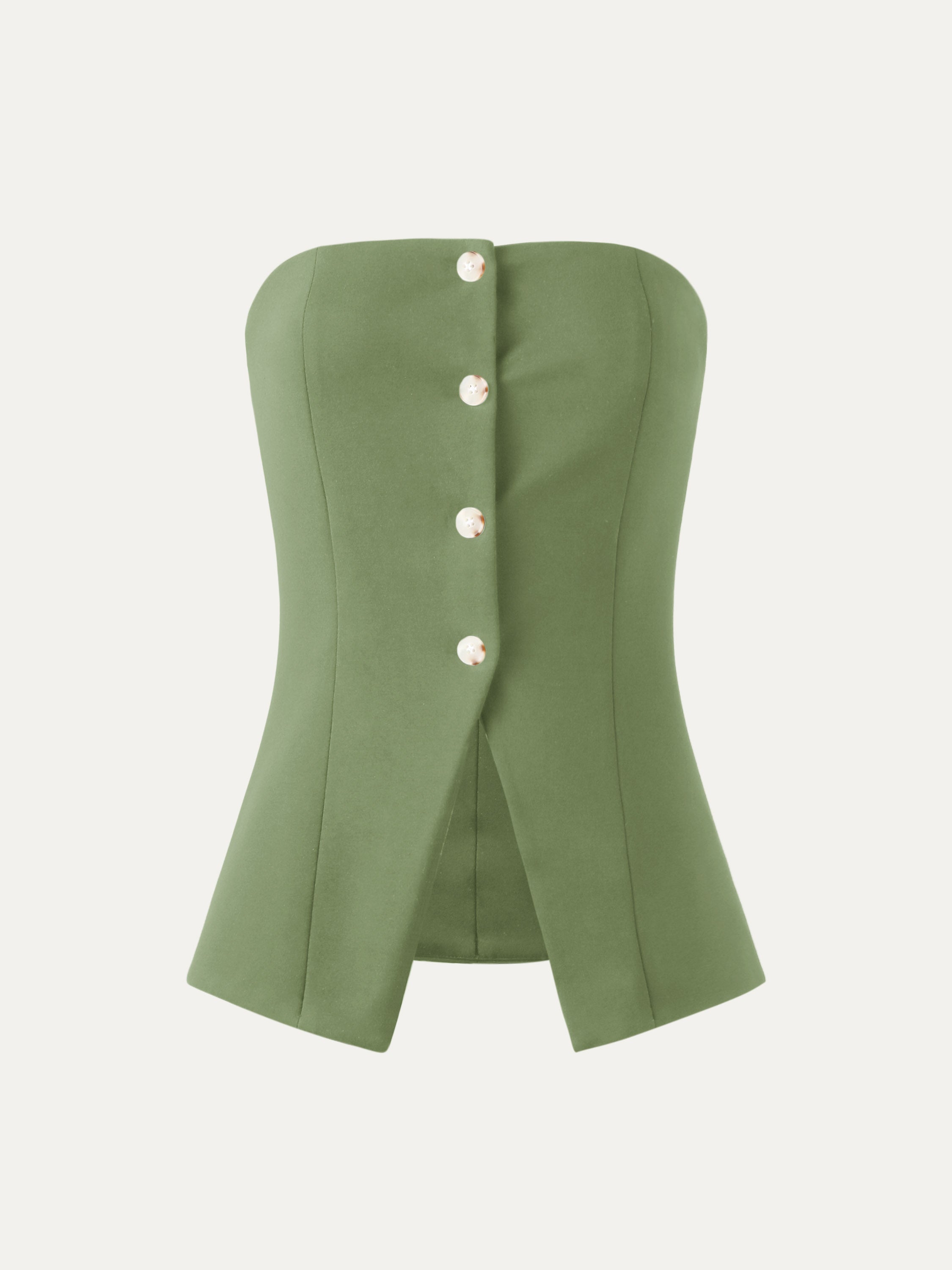 Longline Tube Waistcoat - Sage Whip