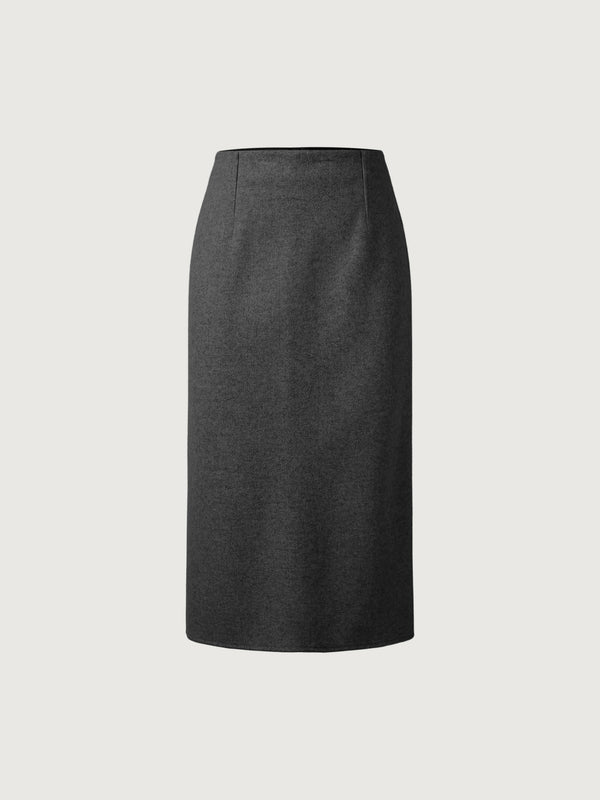 Cashmere-like A-Line Midi Skirt