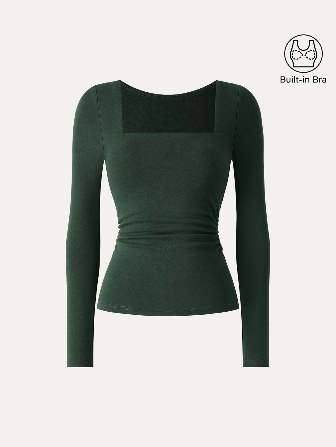 ProWarm Square Neck Side Ruched Brami Deep Bush L