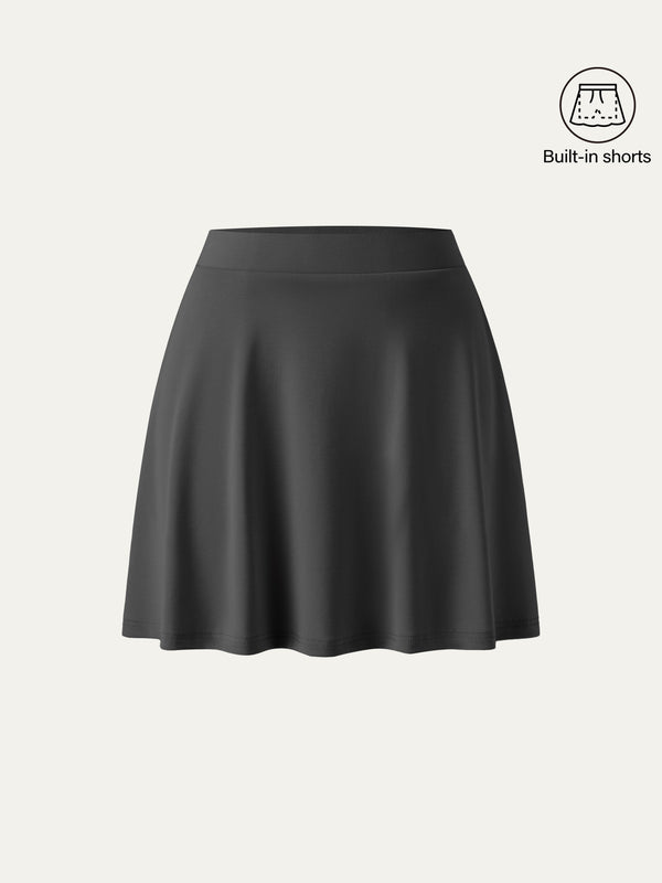 Mid Rise Pull-on Mini Skirt with Pockets