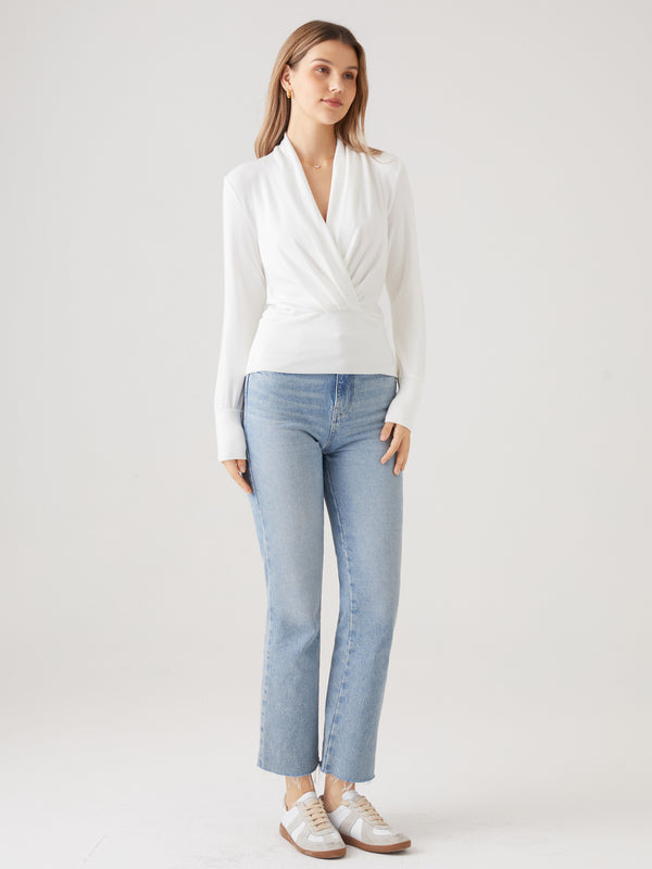 OGLmove 2Pcs Set Surplice Tuckable Top