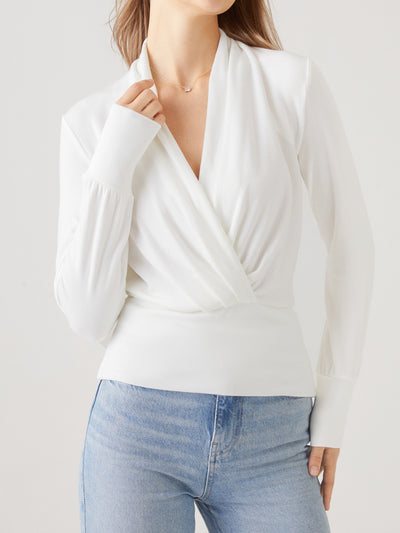 Surplice Tuckable Top White XS