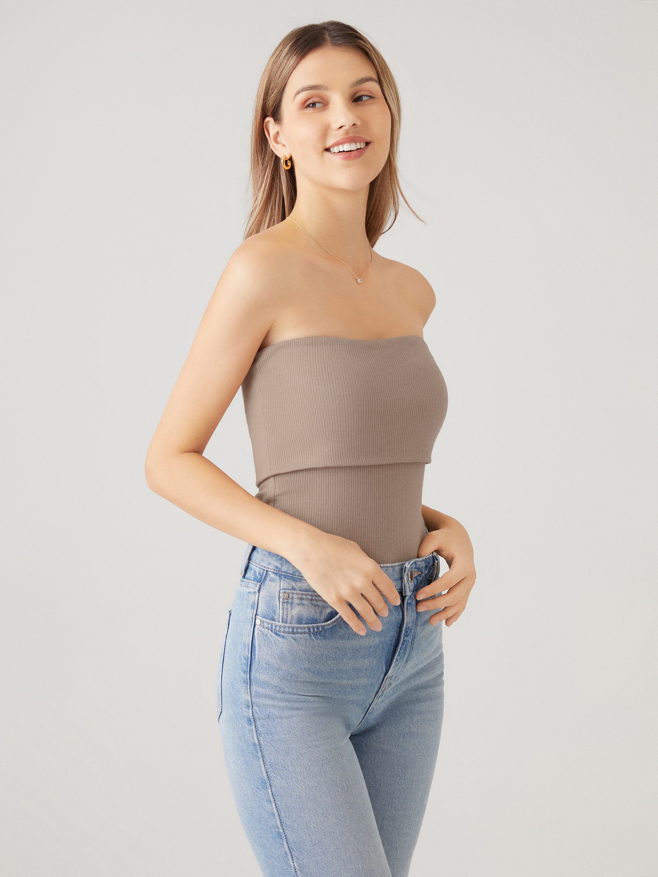 Cropped Fold Down Brami Tube Top