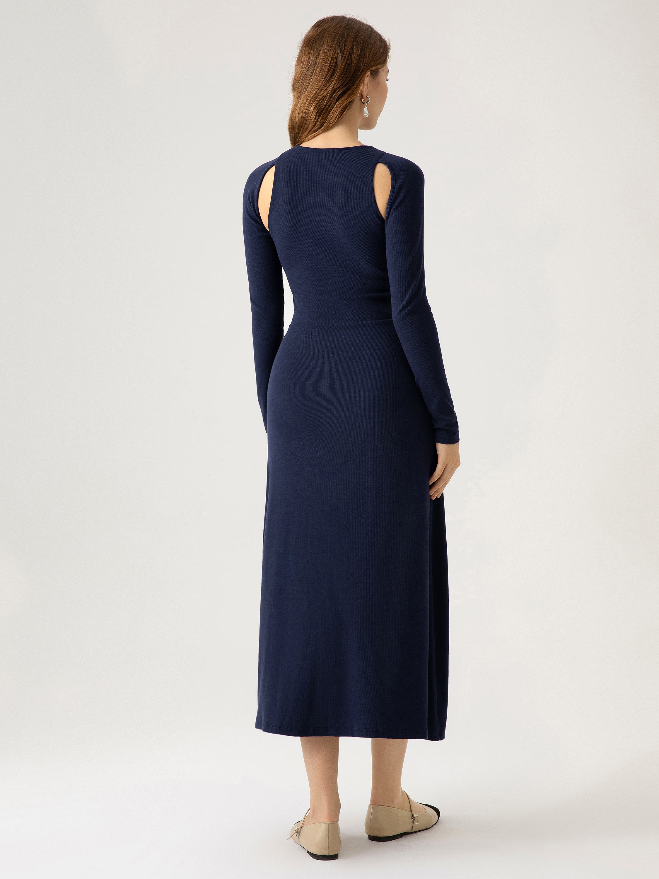 Ogl Plantive™ Versatile Styling Brami Midi Dress with Slit