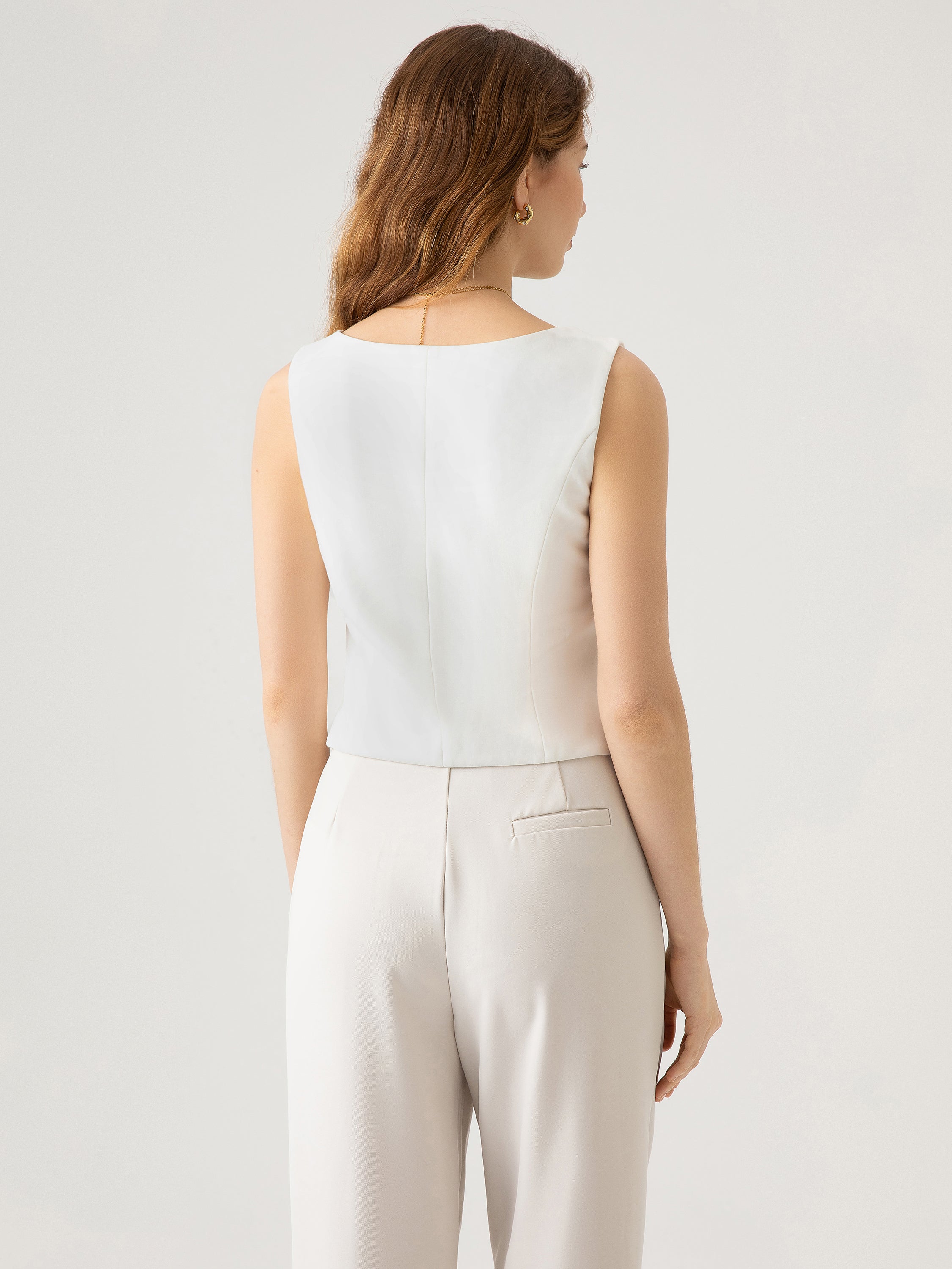 Ogl Square Neck Cropped Vest