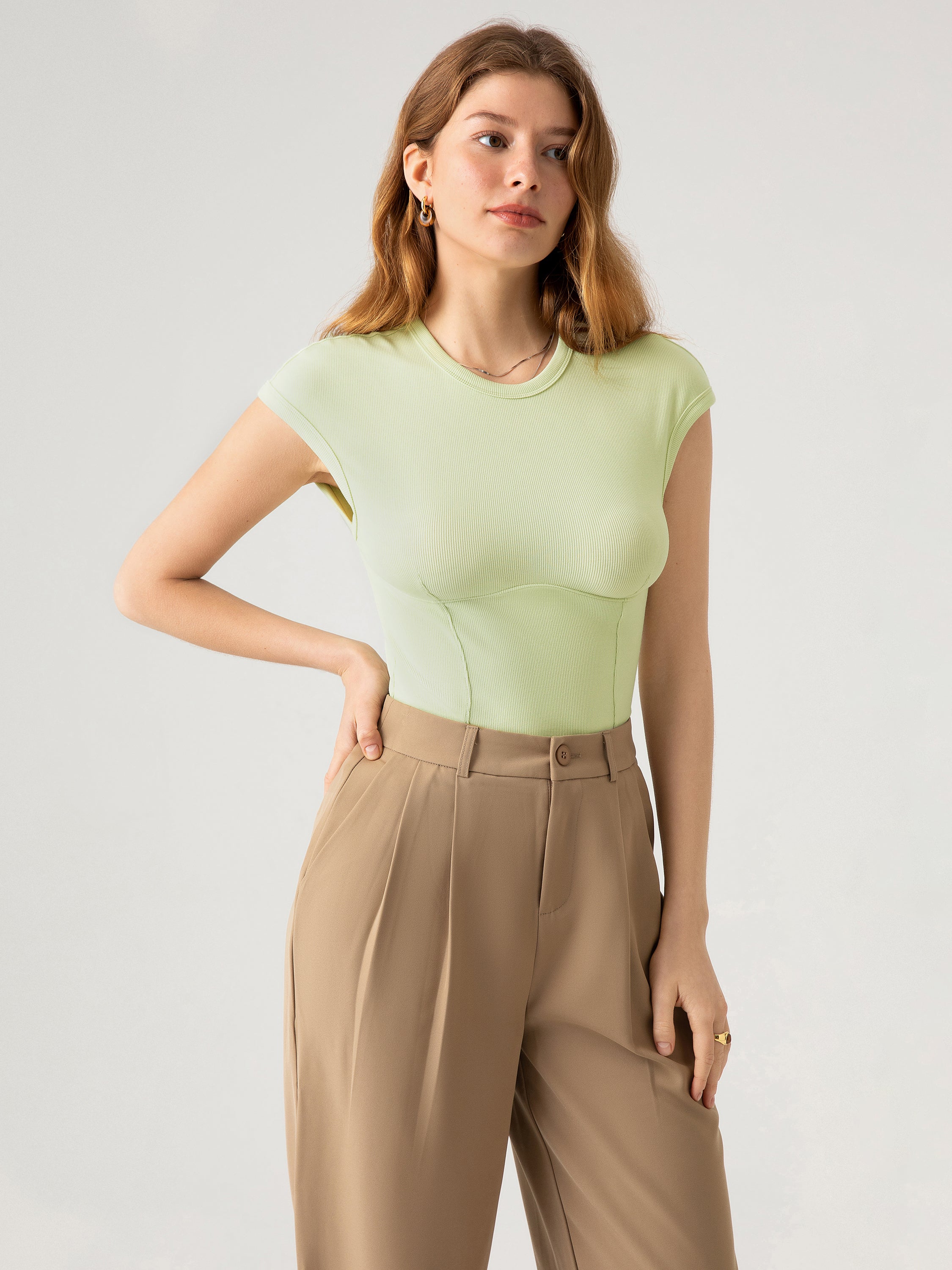 Ogl Plantive™ Bustier Cap Sleeve Top