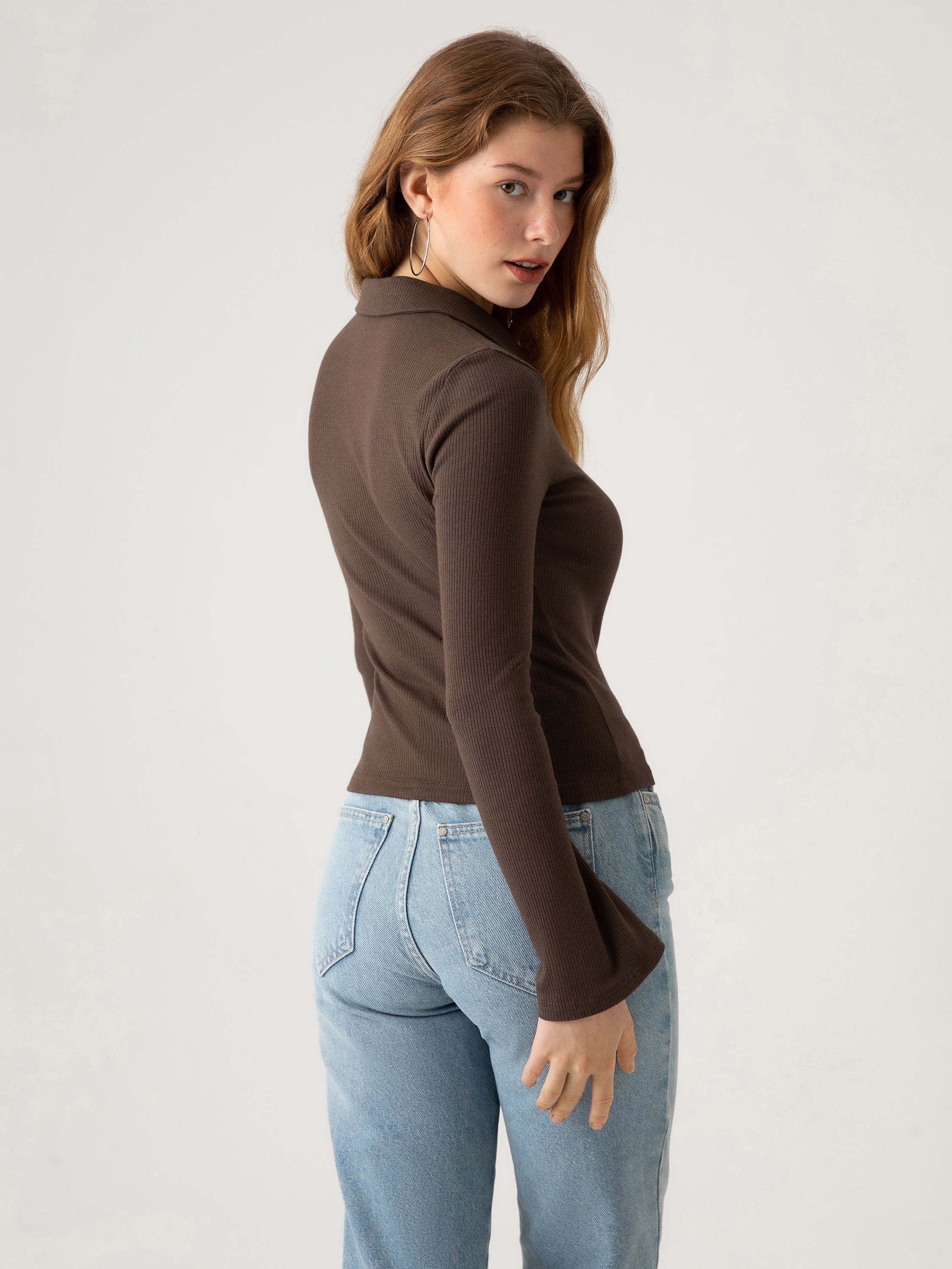 Ogl Plantive™ Zip Front Flare Sleeve Top