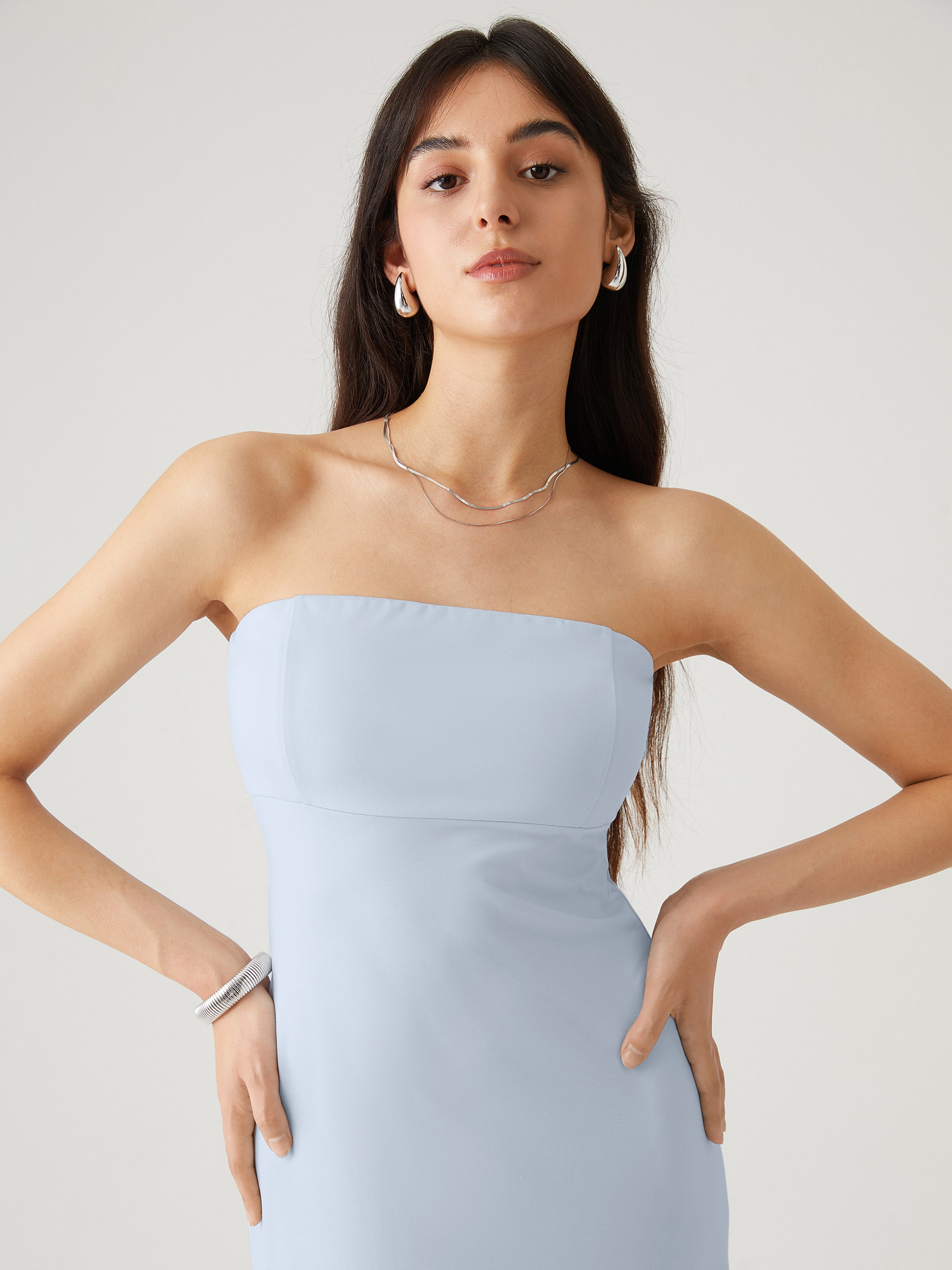 Contour Tube Maxi Dress - Blue Air