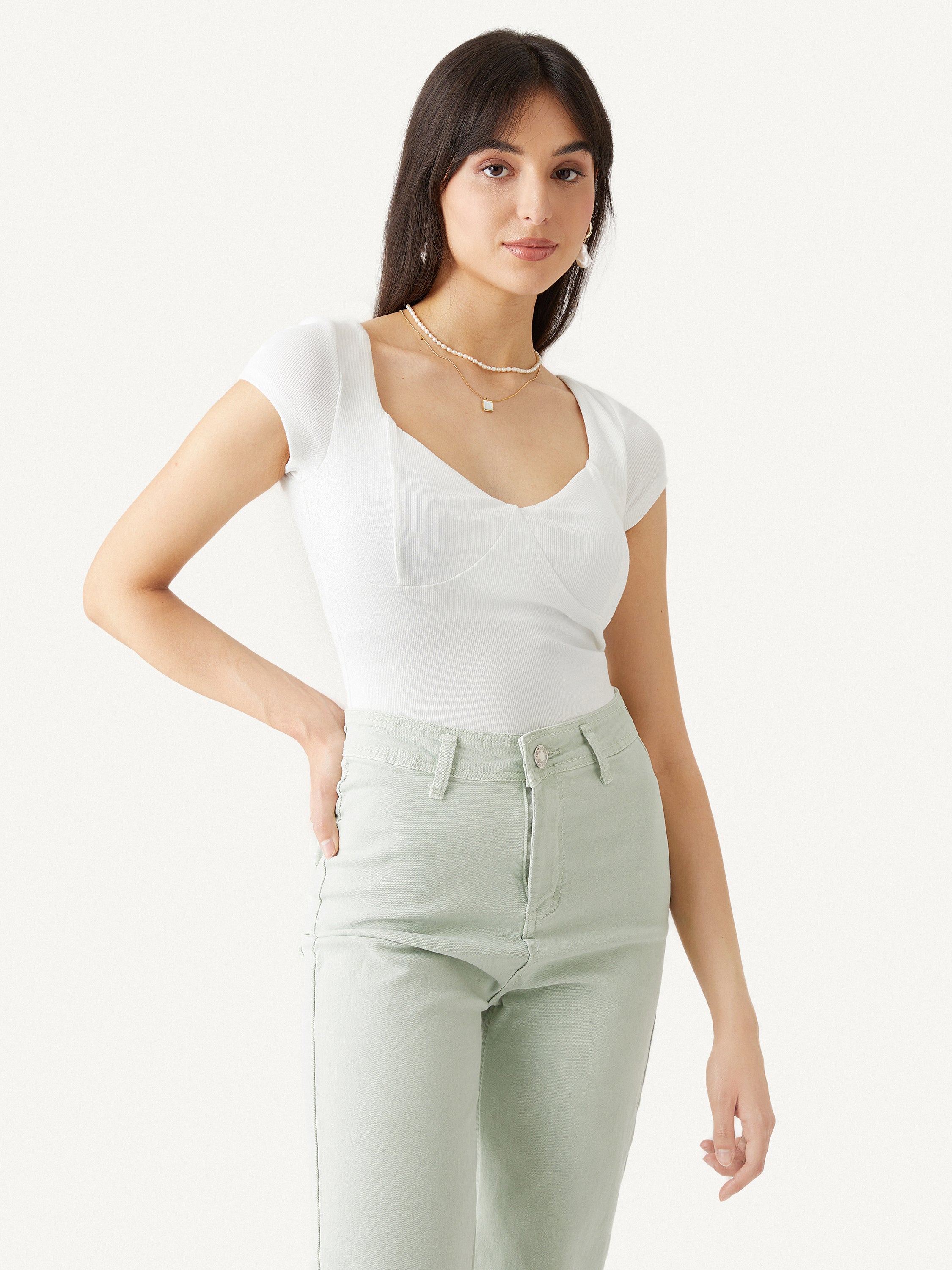 Sweetheart Neckline Top