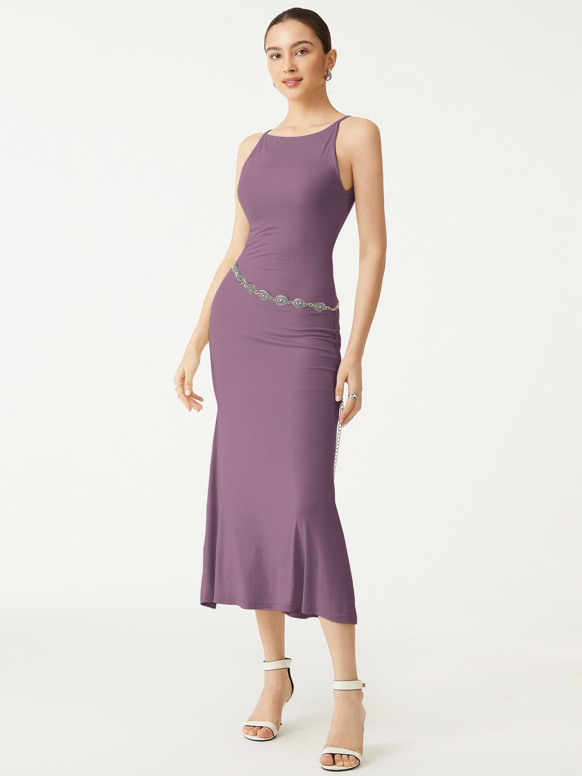 Eco-SkinKiss® Camilla Brami Midi Dress - Moran Purple